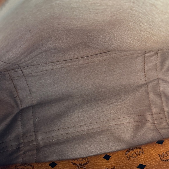 MCM Cognac Visetos Tote Bag - Picture 9 of 13